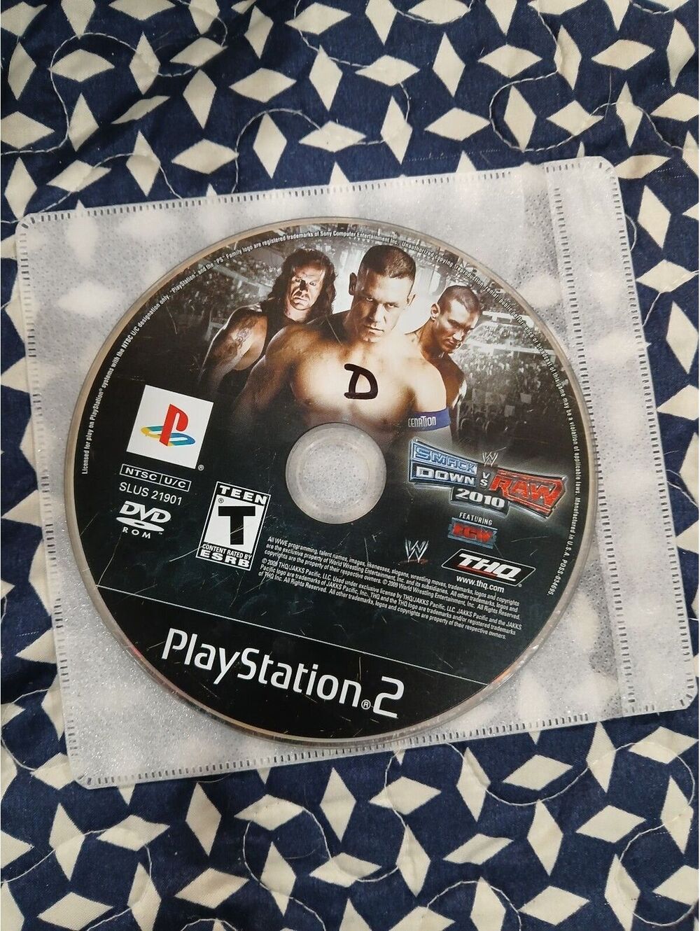 WWE SmackDown vs Raw 2010 (Sony PlayStation 2, PS2) Game Disc Only